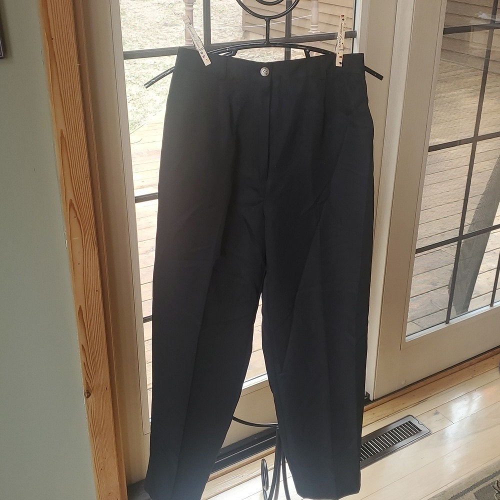 Talbots High Waist Tapered Leg‎ Flat Front Stretch Zip Pockets Sz. 4P Pants